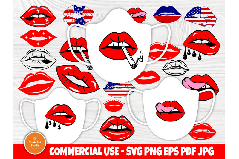 lips-svg-bundle-funny-face-mask-dripping-lips