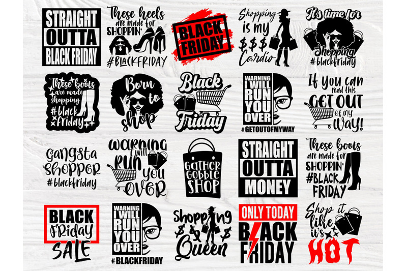 Download Black Friday Svg Bundle Shopping Svg Woman Shirt By Tonisartstudio Thehungryjpeg Com