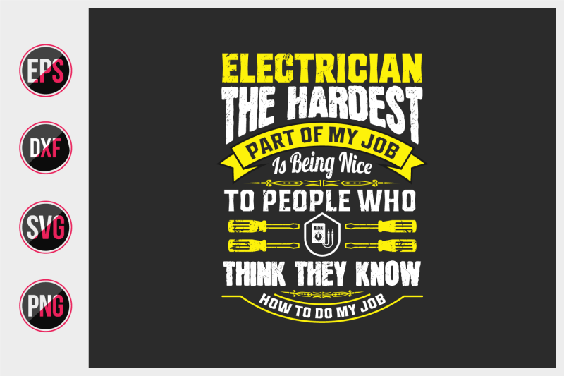 electrician-t-shirt-design-vector