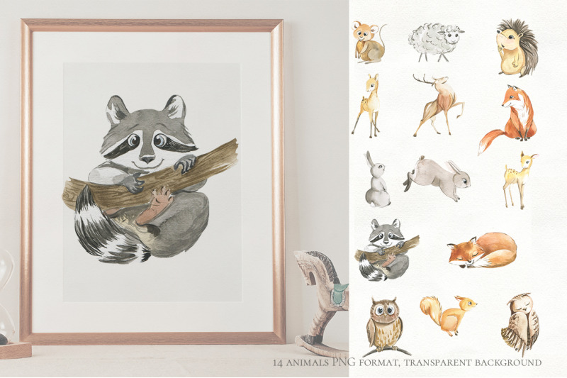 woodland-animal-watercolor