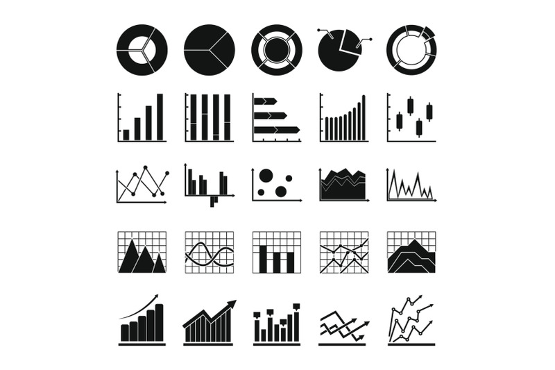 chart-diagram-icon-set-simple-style