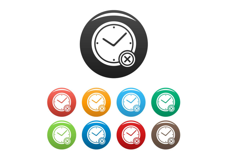 no-time-icons-set-vector-simple