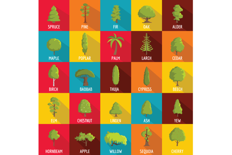 tree-icons-set-flat-style