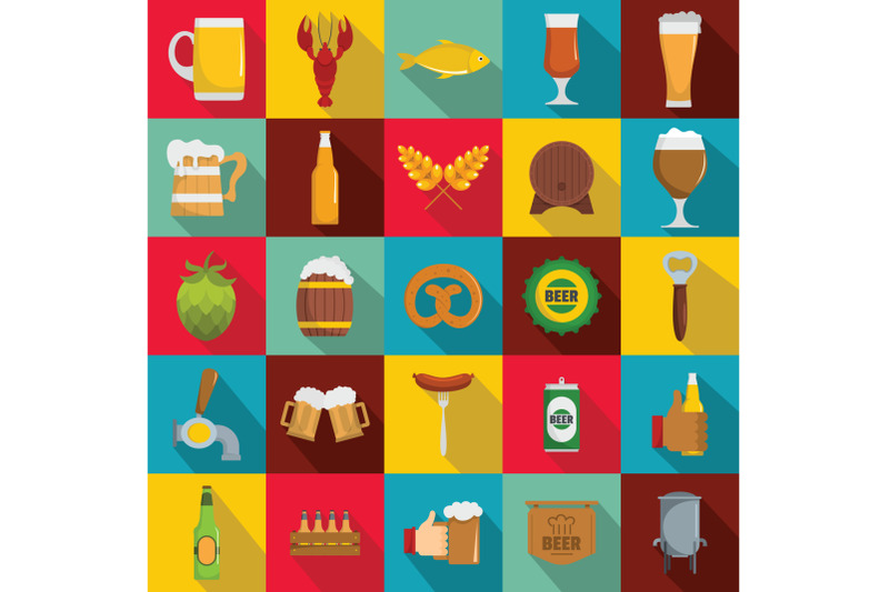 beer-icons-set-flat-style