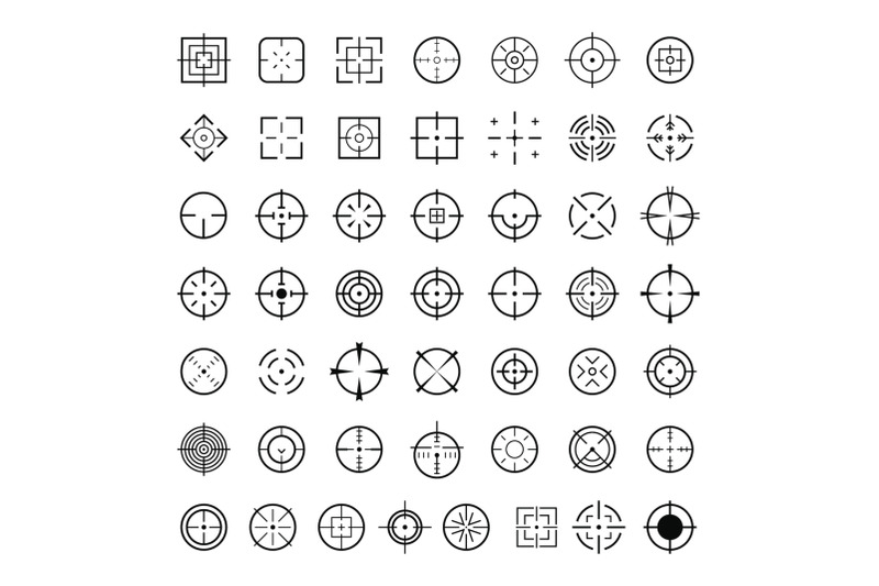 aim-target-icons-set-simple-style