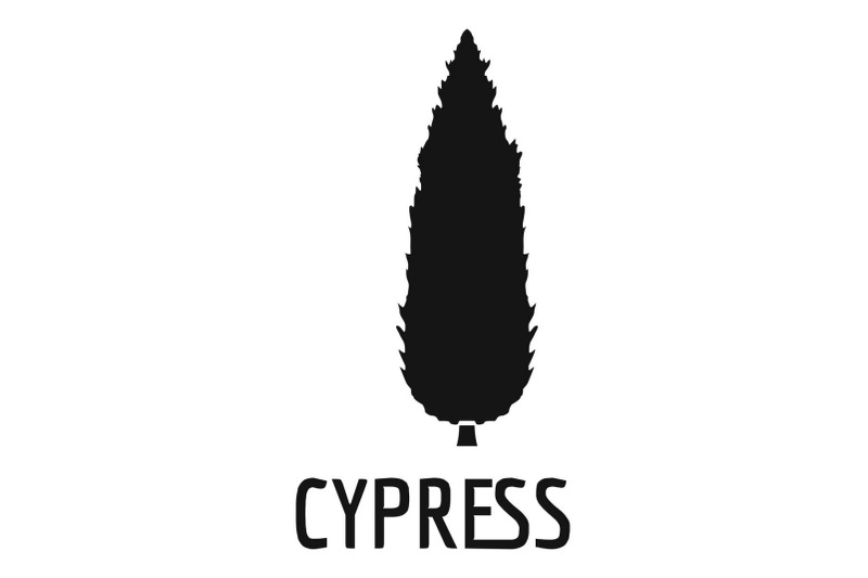 cypress-tree-icon-simple-black-style