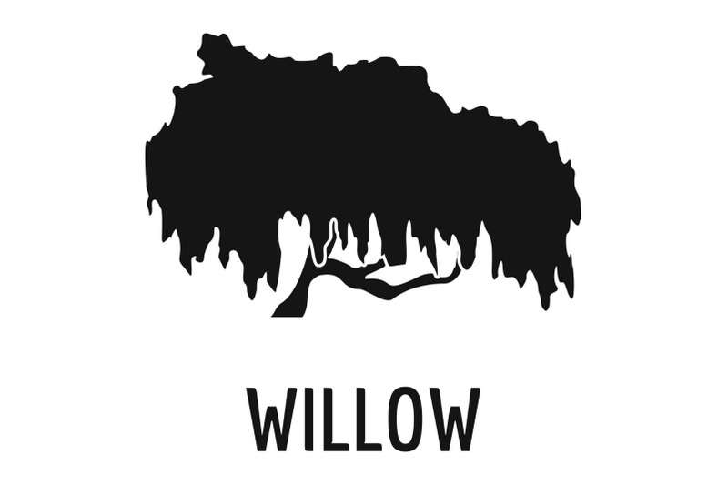 willow-tree-icon-simple-black-style