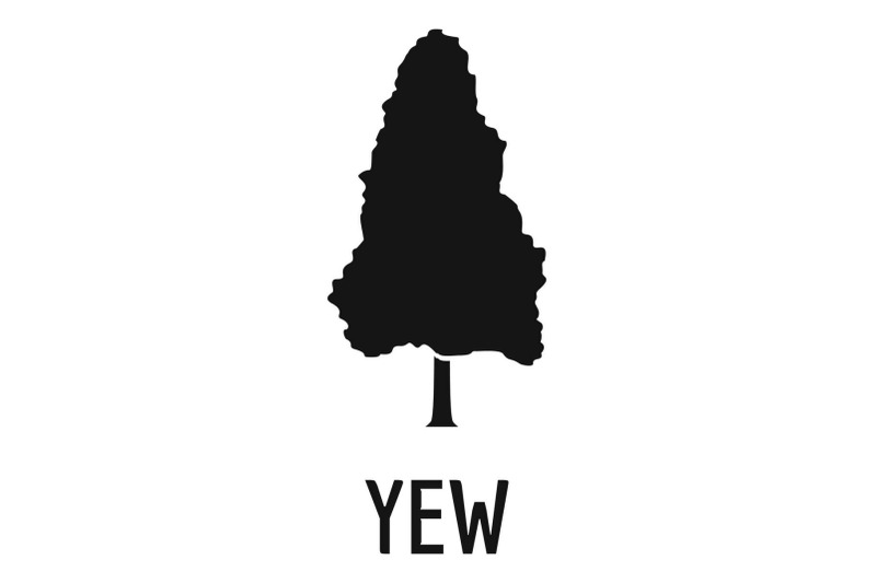 yew-tree-icon-simple-black-style