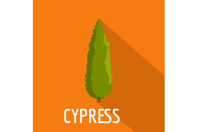 cypress-tree-icon-flat-style