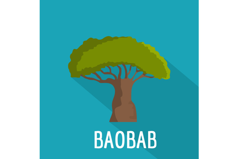 baobab-tree-icon-flat-style