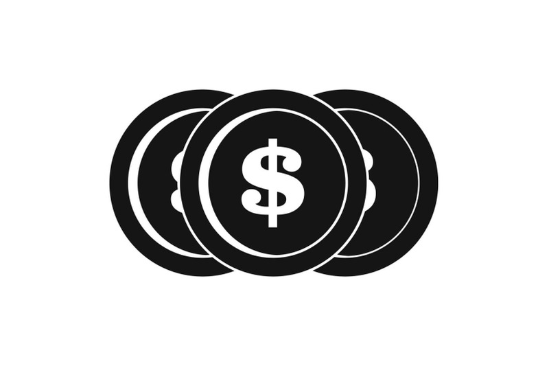 making-coin-icon-simple-black-style