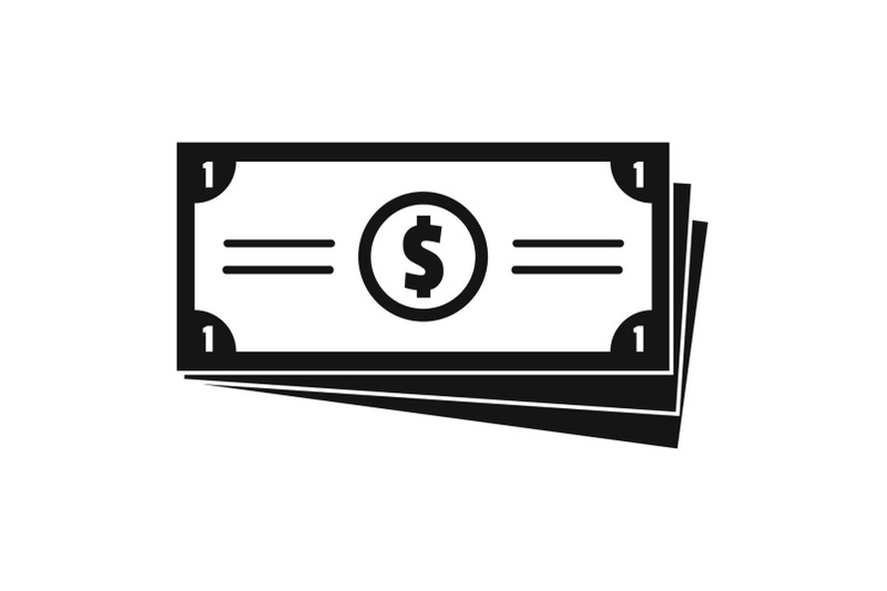 business-money-icon-simple-black-style