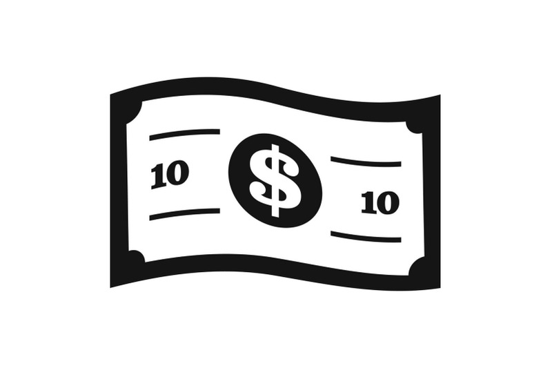 banknote-icon-simple-black-style