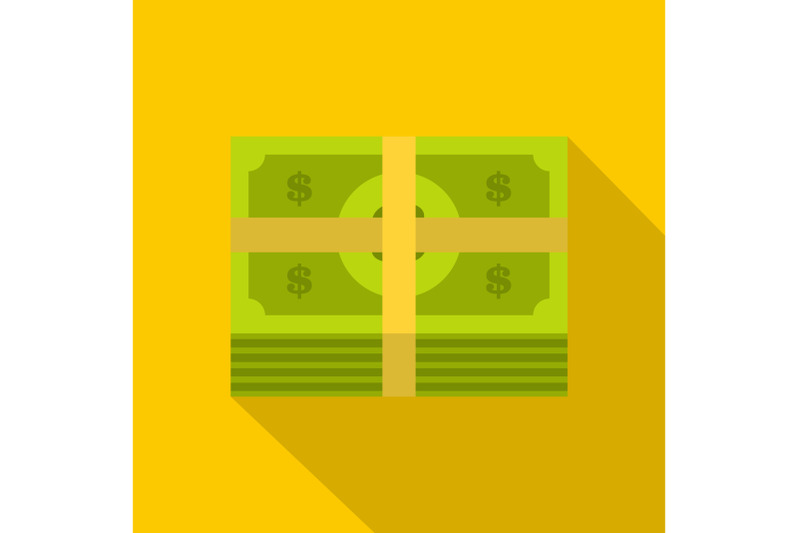 bundle-banknote-icon-flat-style