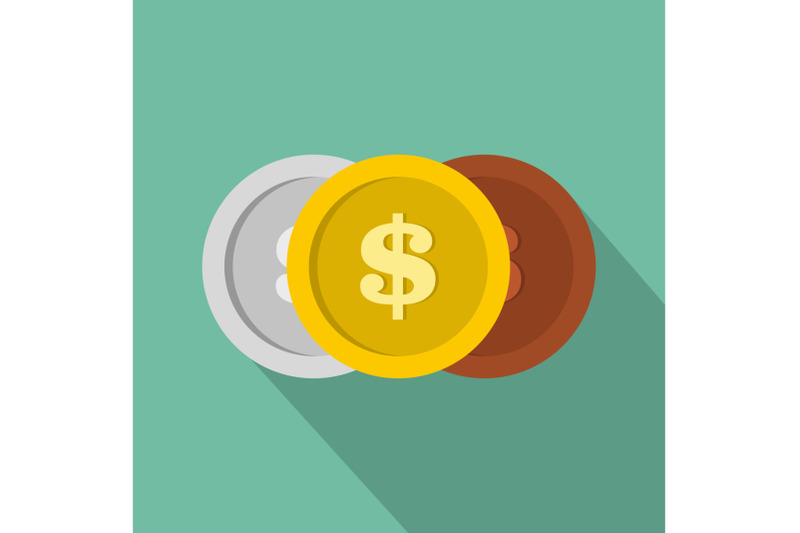 making-coin-icon-flat-style