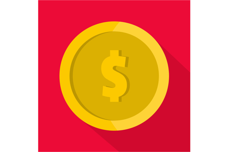 design-coin-icon-flat-style