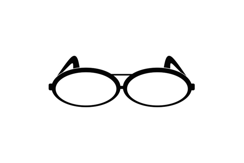 round-eyeglasses-icon-simple-style