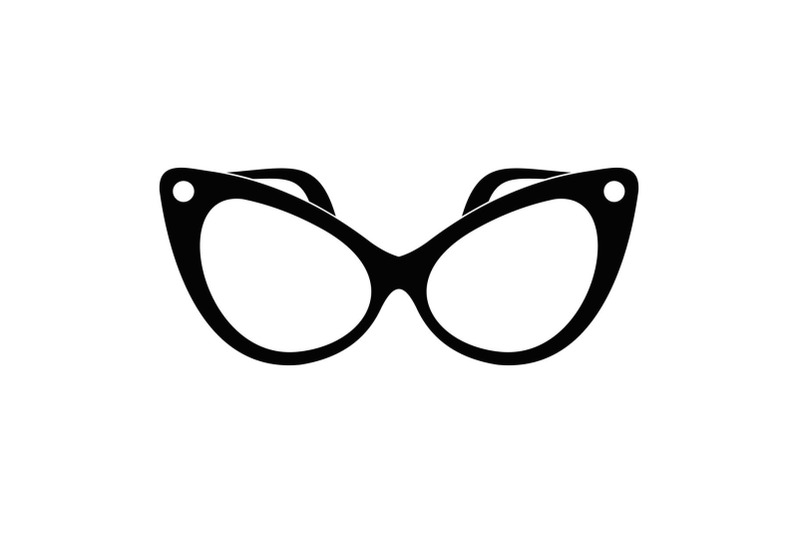 fashion-eyeglasses-icon-simple-style