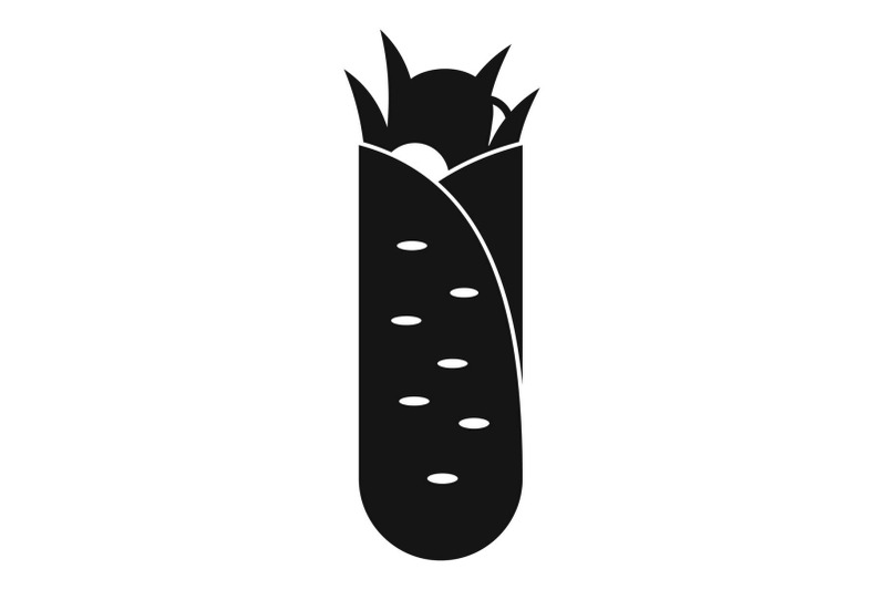 shawarma-icon-simple-black-style