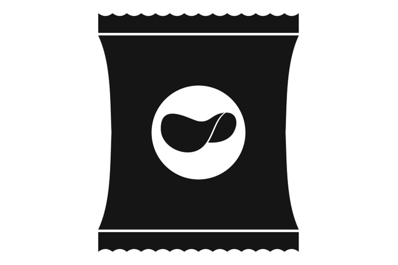 chips-icon-simple-black-style