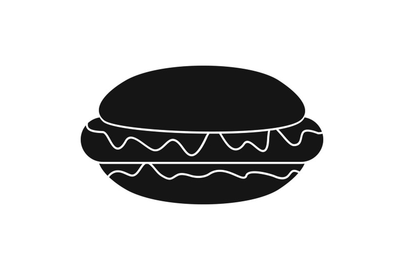 hot-dog-icon-simple-black-style