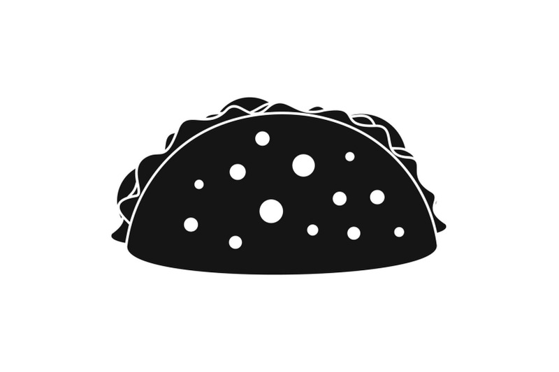 tacos-icon-simple-black-style