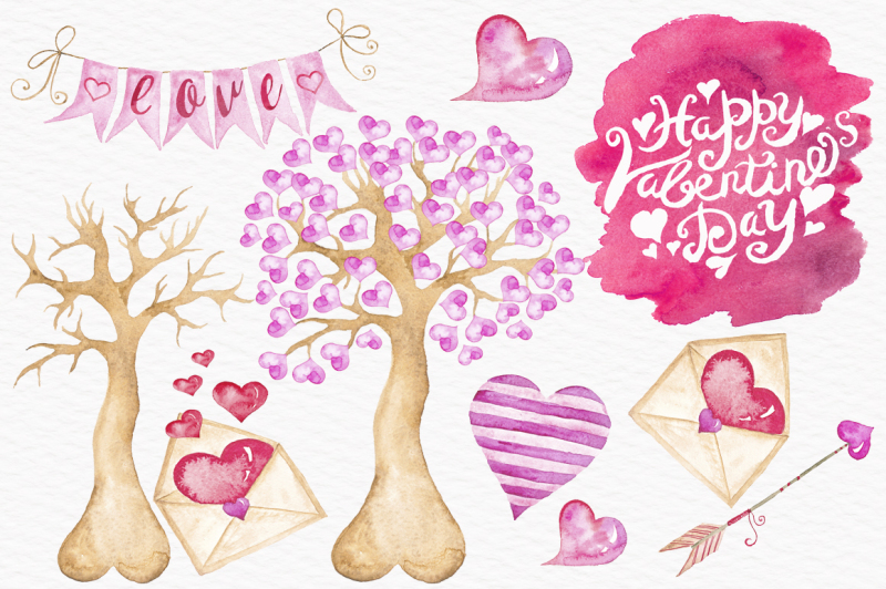 valentine-s-day-watercolor-collection