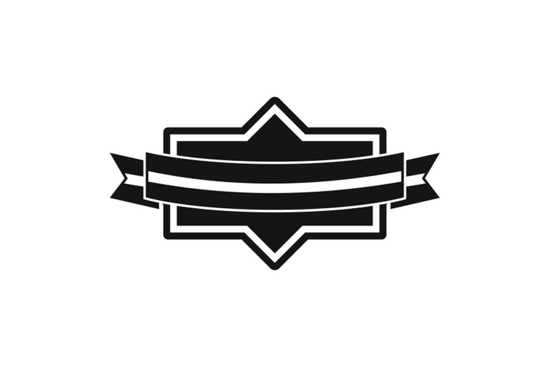 badge-ribbon-icon-simple-black-style