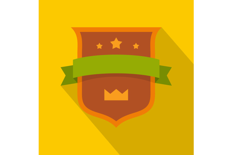 badge-crown-icon-flat-style