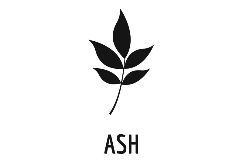 ash-leaf-icon-simple-black-style