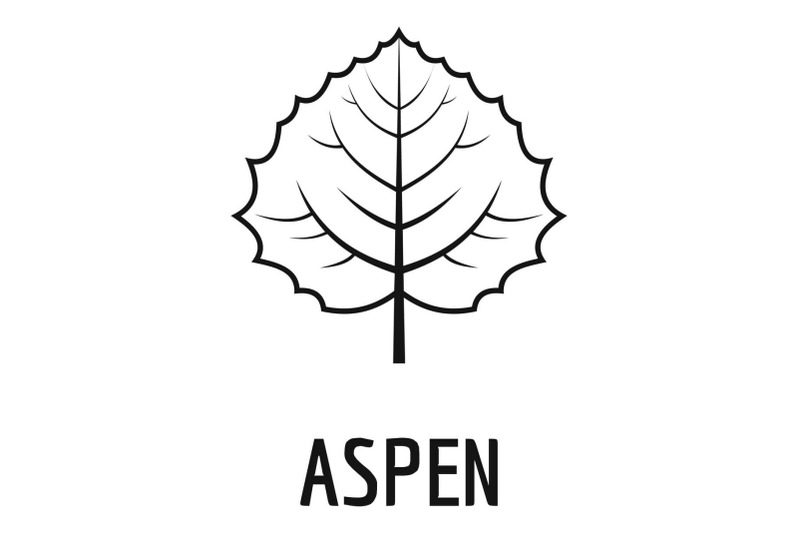 aspen-leaf-icon-simple-black-style