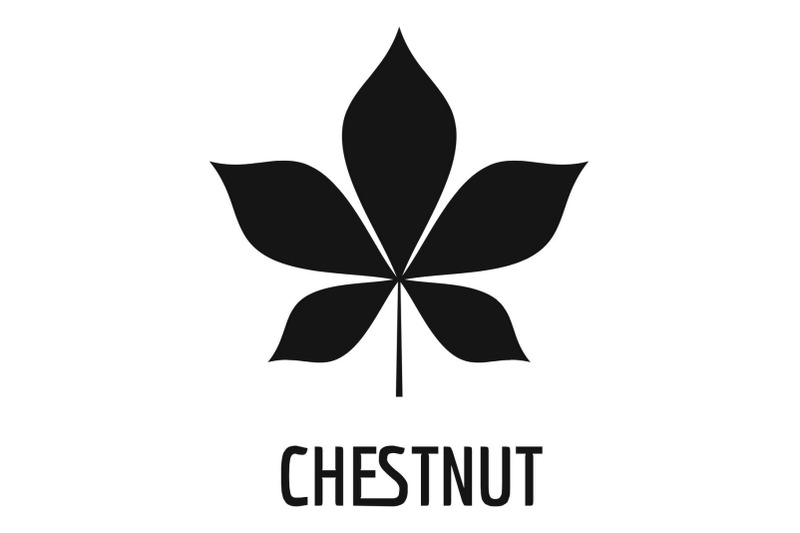 chestnut-leaf-icon-simple-black-style