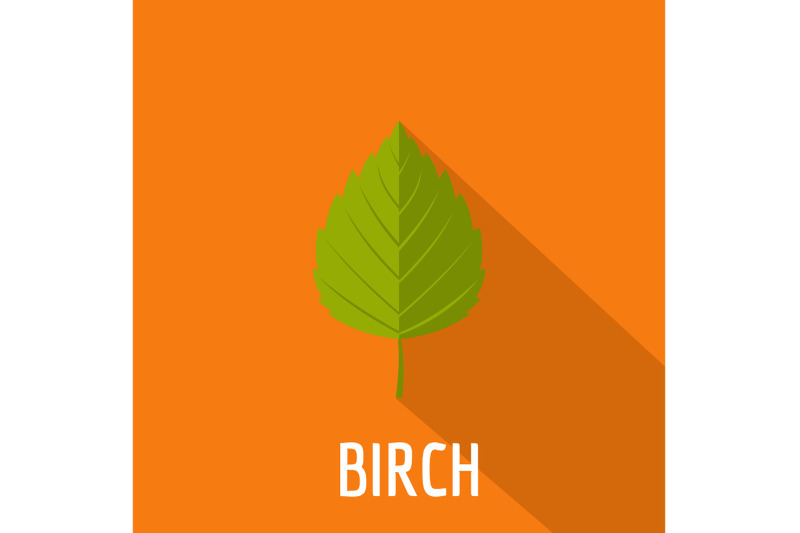 birch-leaf-icon-flat-style