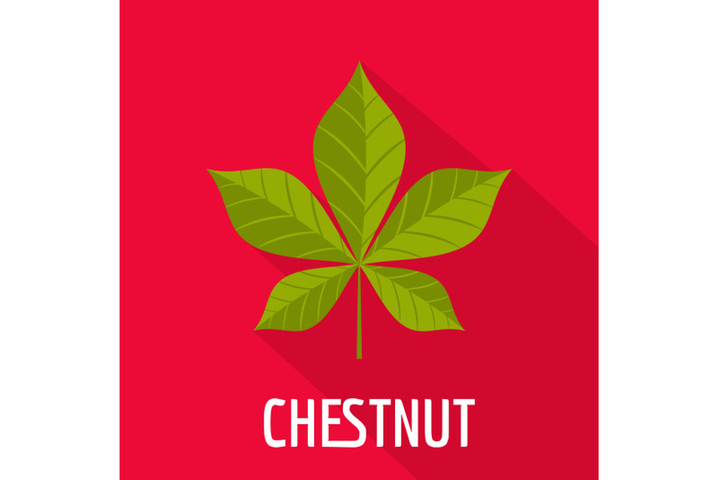 chestnut-leaf-icon-flat-style