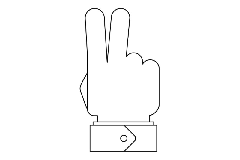 victory-gesture-icon-outline-style