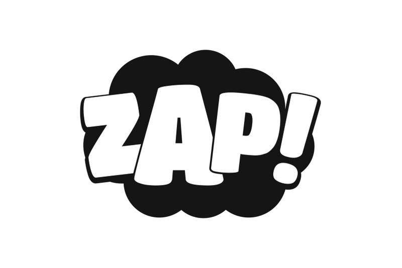 comic-boom-zap-icon-simple-black-style