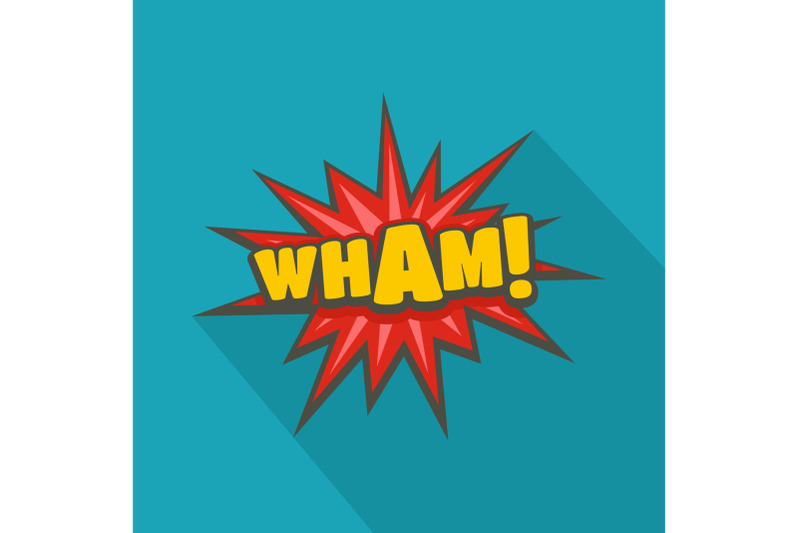 comic-boom-wham-icon-flat-style