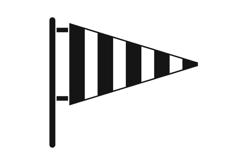 meteorology-windsock-icon-simple-black-style