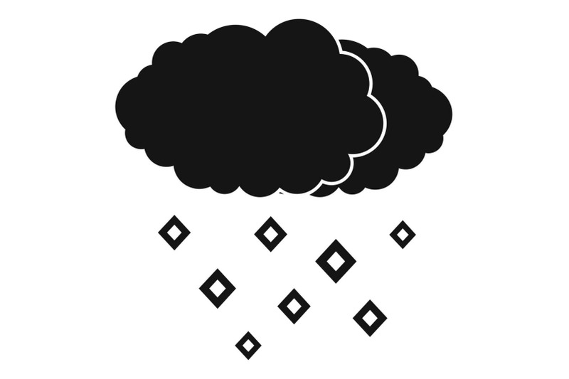 snow-cloud-icon-simple-black-style