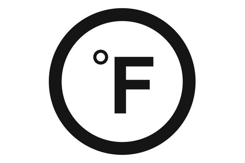 fahrenheit-icon-simple-black-style