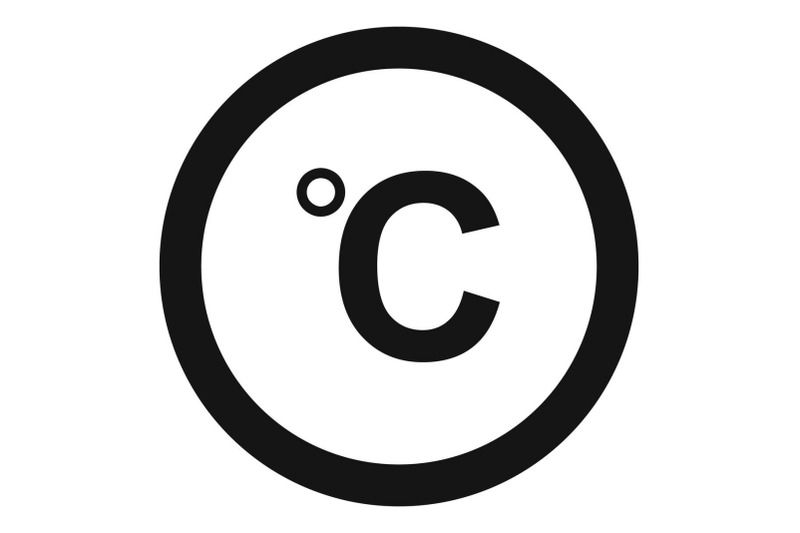 celsius-icon-simple-black-style