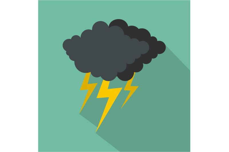 cloud-thunder-flash-icon-flat-style