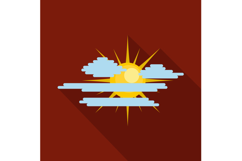 cloudy-sun-icon-flat-style