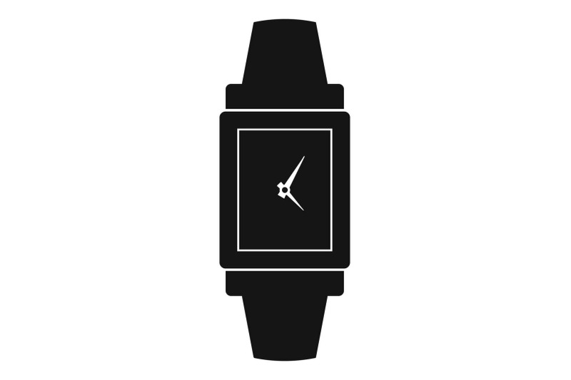 wristwatch-wood-icon-simple-black-style