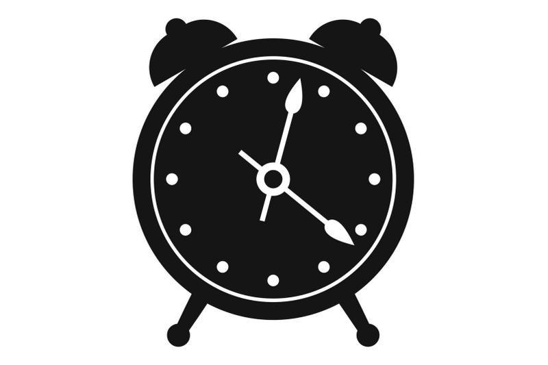 alarm-clock-icon-simple-black-style