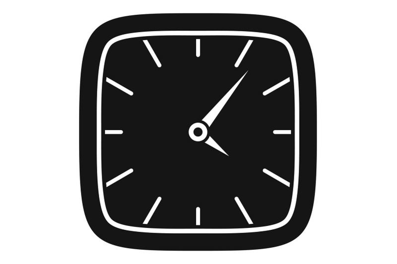 clock-wall-icon-simple-black-style