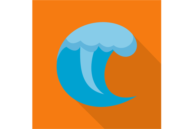 wave-water-scene-icon-flat-style