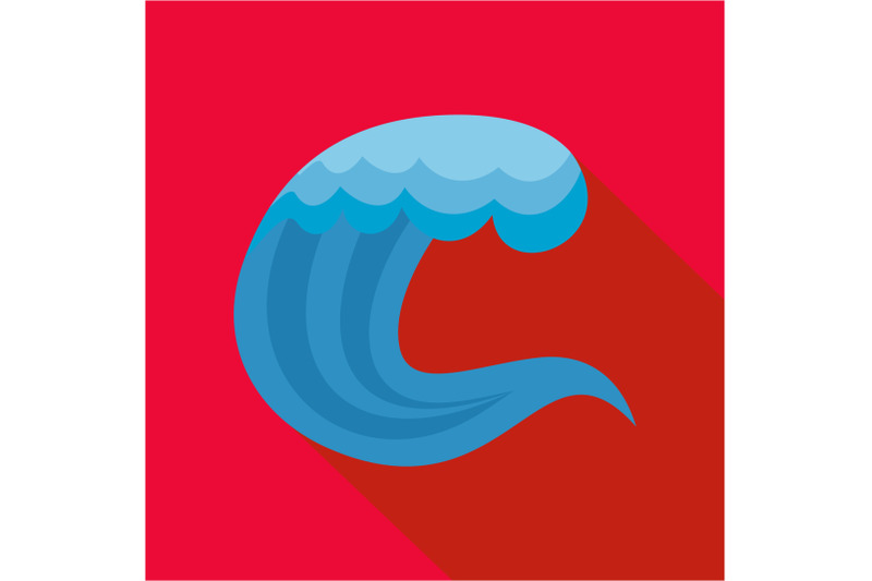 wave-summer-icon-flat-style