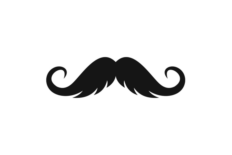 fluffy-mustache-icon-simple-style