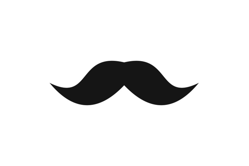 english-mustache-icon-simple-style